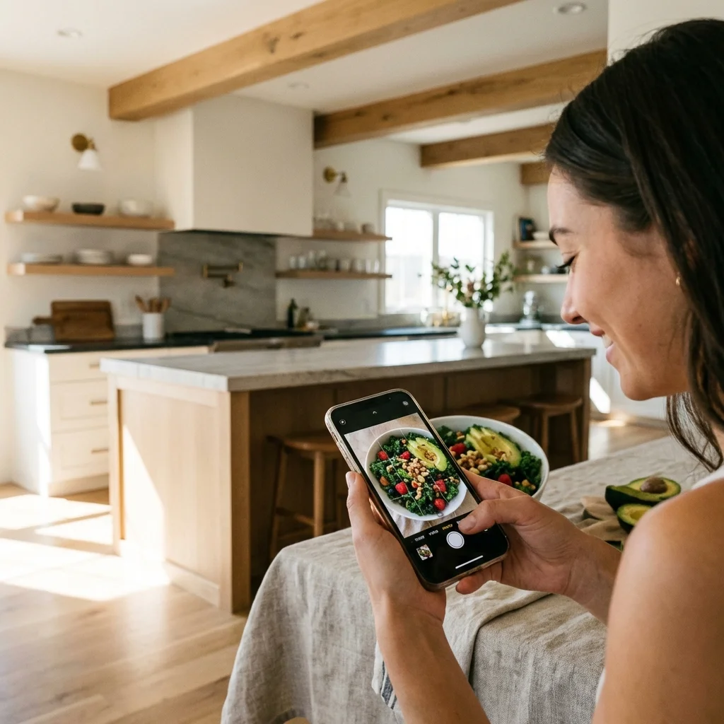 Taking photo of food