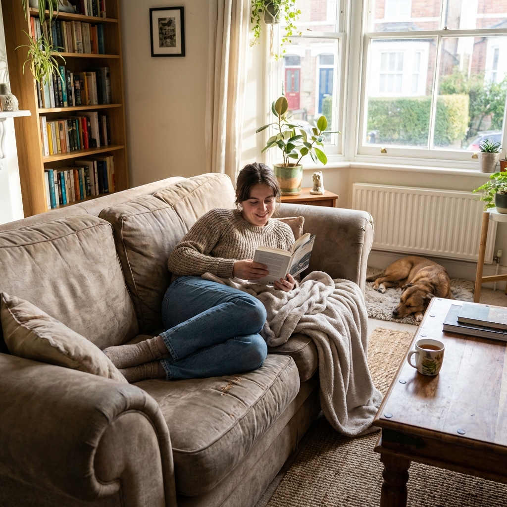 BMR Calculator - Relaxing on Sofa